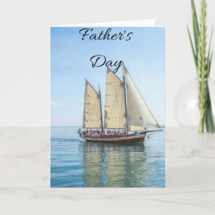 Father's Day sailing boat  Thank You Card