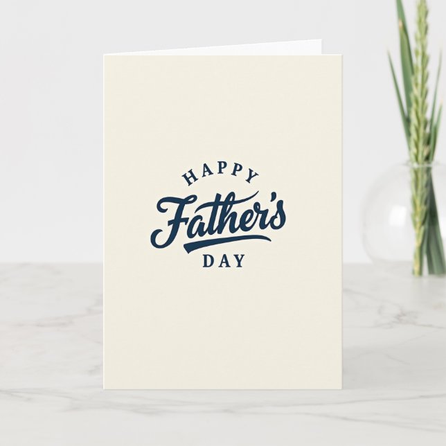 Fathers Day Script Text Card (Front)