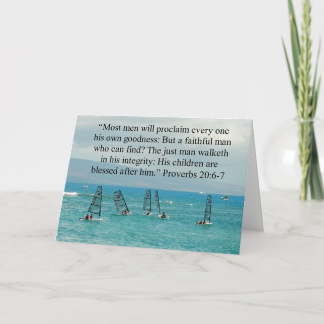 Father's Day Scripture Boats Card (Front)