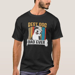 Fathers Day Sheepadoodle Dog Lover Best Dog Dad Ev T-Shirt