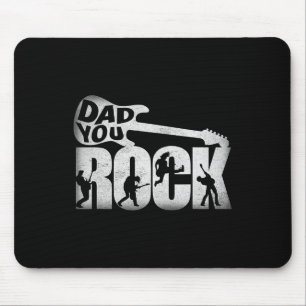Fathers Day Shirt Funny Dad You Rock Guitar Vintag Mouse Mat