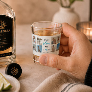 Father's Day Shot Glass   Personalised Photos