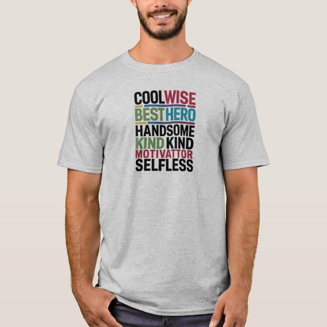 Father's day simple Typography T-Shirt (Front)