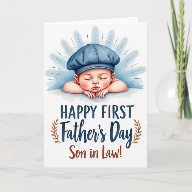 Fathers Day Sleeping Baby Card (Front)