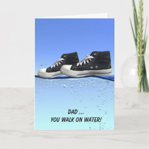 Father's Day Sneakers Walking on Water Card