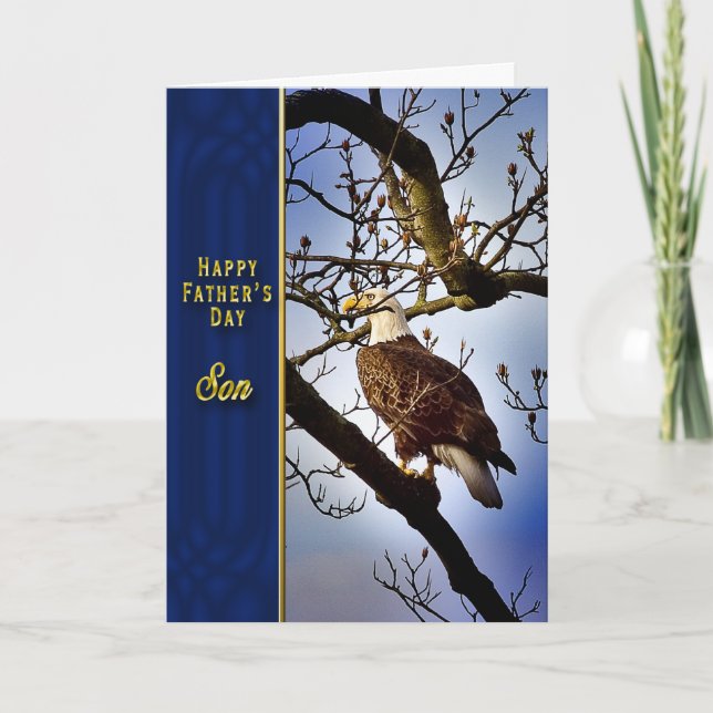 Father's Day Son - Bald Eagle Card (Front)