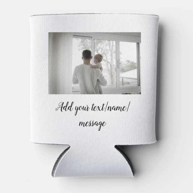 father's day son father dad add photo text dad gif can cooler (Front)