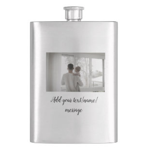 father's day son father dad add photo text dad gif hip flask
