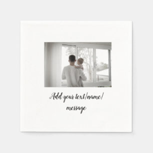 father's day son father dad add photo text dad gif napkin