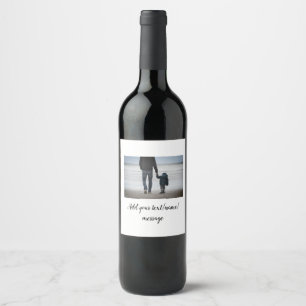 father's day son father dad add photo text dad gif wine label