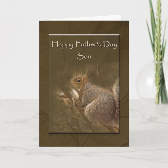 Father's Day son - Nature - Squirrel Card (Front)