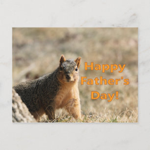 Father's Day squirrel Postcard
