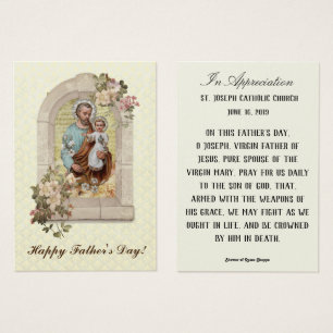 Father's Day St. Joseph Remembrance Holy Cards