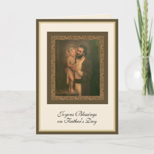 Father's Day St. Joseph with Child Jesus Card