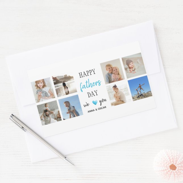 Father's Day Sticker | Personalised Photos (Envelope)