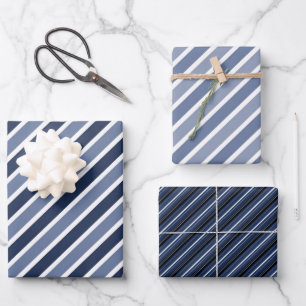 Fathers Day Stipes Wrapping Paper Sheet