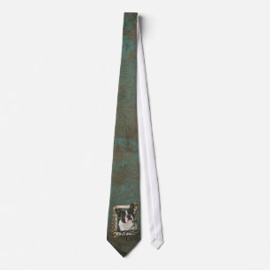 Fathers Day - Stone Paws - Boston Terrier Tie