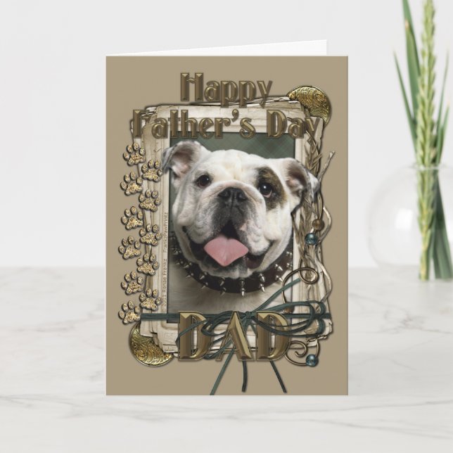 Fathers Day - Stone Paws - Bulldog Card (Front)
