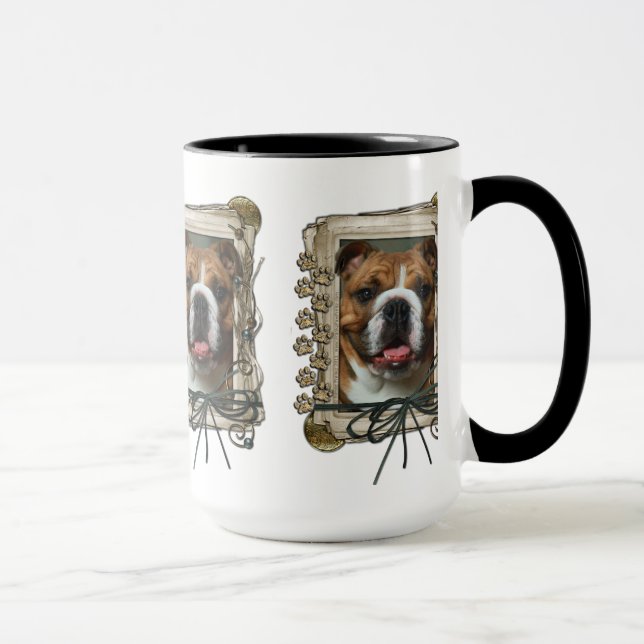 Fathers Day - Stone Paws - Bulldog Mug (Right)