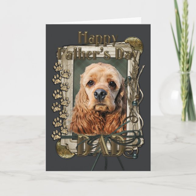 Fathers Day - Stone Paws - Cocker Spaniel Card (Front)