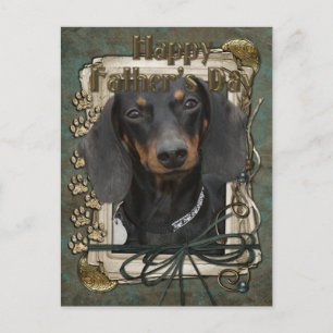 Fathers Day - Stone Paws - Dachshund - Winston Postcard