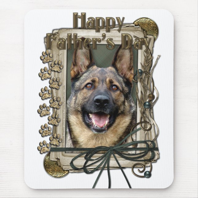 Fathers Day - Stone Paws - German Shepherd Mouse Mat (Front)