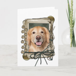 Fathers Day - Stone Paws Golden Retriever - Corona Card