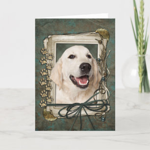 Fathers Day - Stone Paws - Golden Retriever Tebow Card