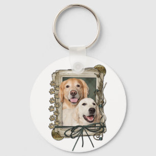 Fathers Day - Stone Paws - Goldens Corona and Tebo Key Ring