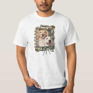 Fathers Day - Stone Paws Goldens Corona and Tebow T-Shirt