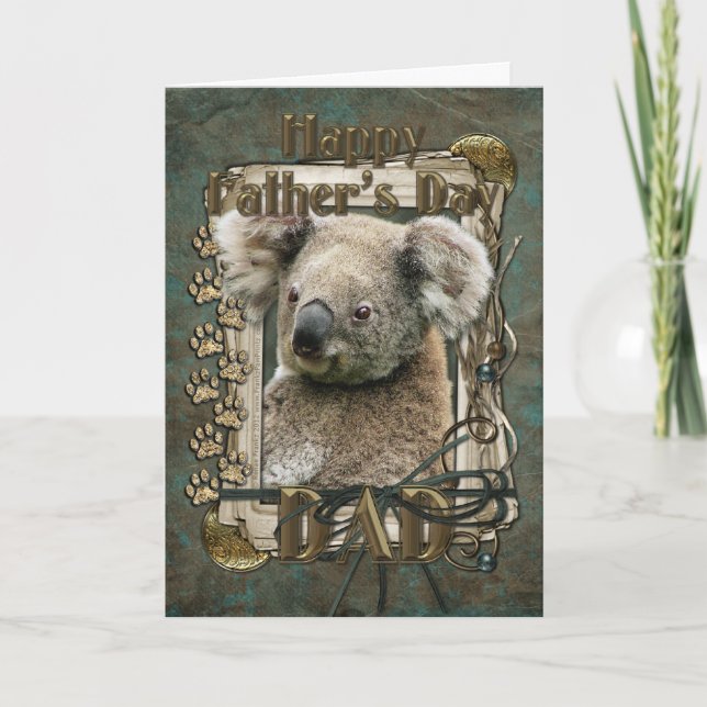 Fathers Day - Stone Paws - Koala Card (Front)