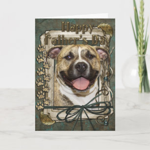 Fathers Day - Stone Paws - Pitbull - Tigger Card