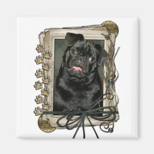 Fathers Day - Stone Paws - Pug - Ruffy Magnet