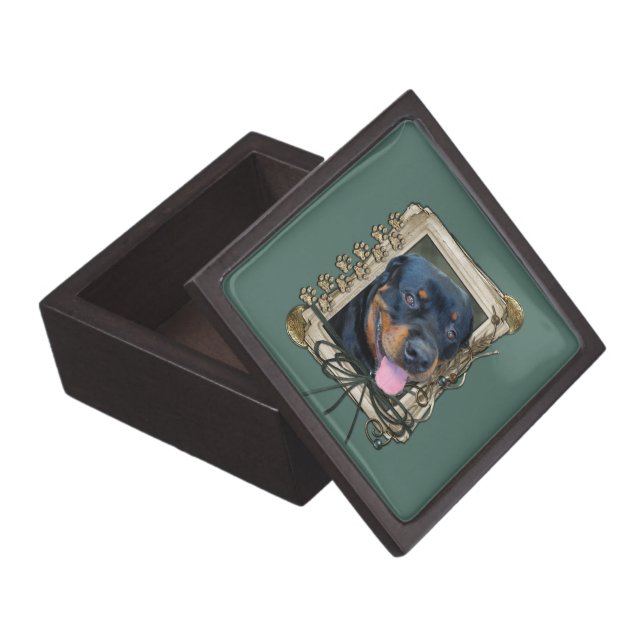 Fathers Day - Stone Paws - Rottweiler - Harley Jewellery Box (Opened)