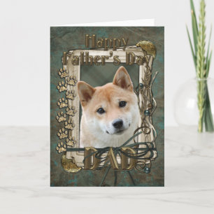 Fathers Day - Stone Paws - Shiba Inu Card