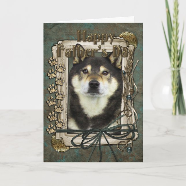 Fathers Day - Stone Paws - Shiba Inus - Yasha Card (Front)