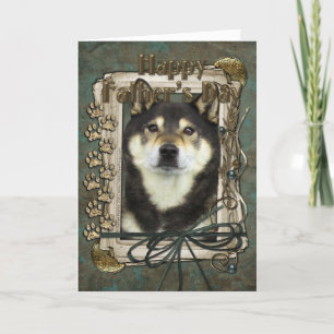 Fathers Day - Stone Paws - Shiba Inus - Yasha Card