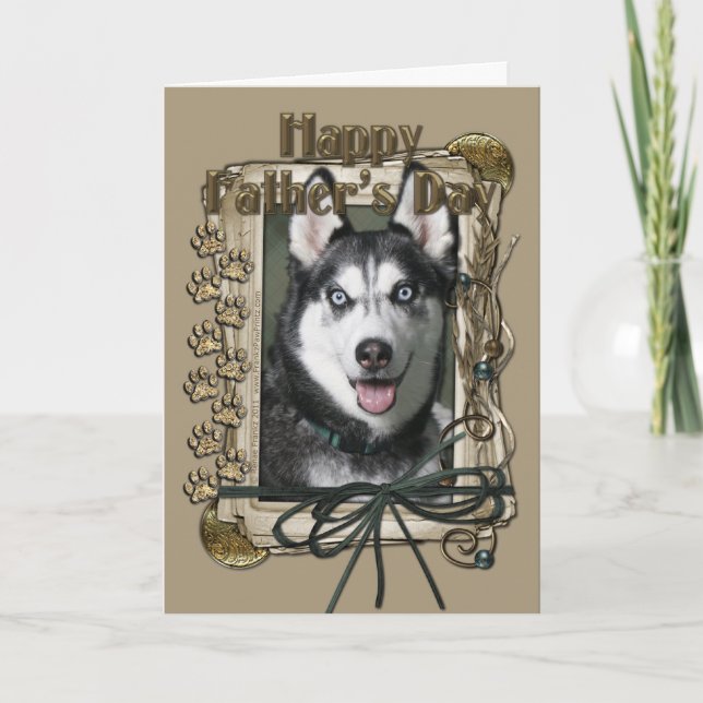 Fathers Day - Stone Paws - Siberian Husky Card (Front)