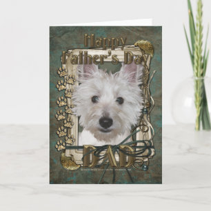 Fathers Day - Stone Paws - West Highland Terrier Card