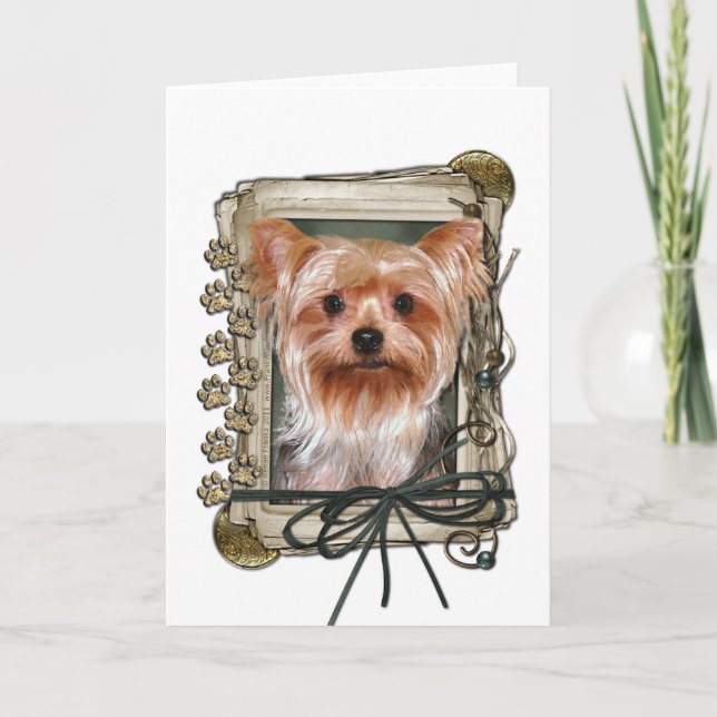 Fathers Day - Stone Paws - Yorkshire Terrier Card (Front)
