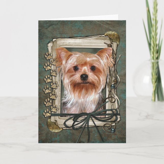 Fathers Day - Stone Paws - Yorkshire Terrier Card (Front)