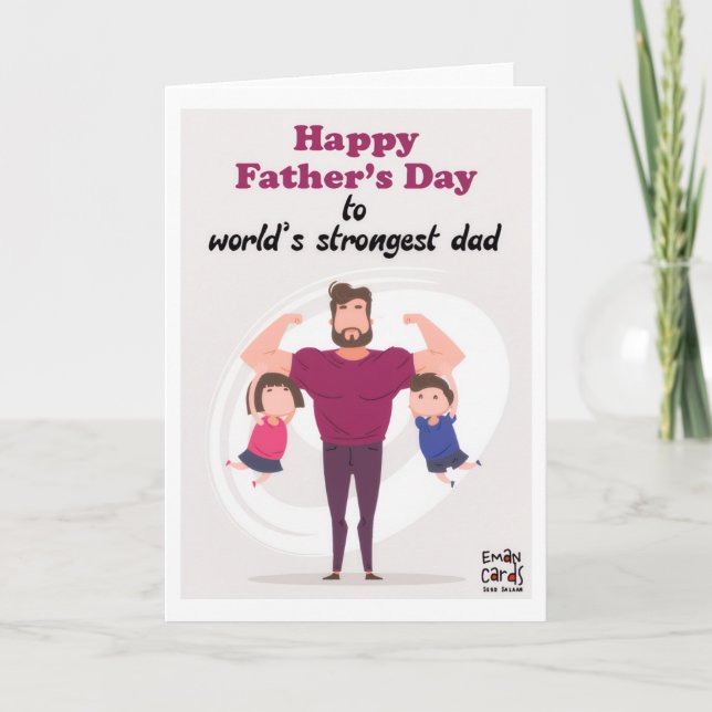 Father's Day - Strongest Dad Card (Front)