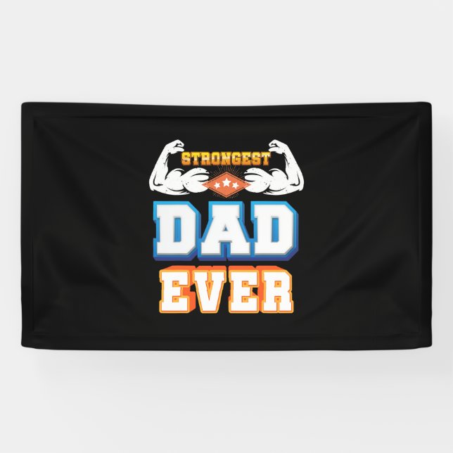 Father's Day | Strongest Dad Ever Banner (Horizontal)