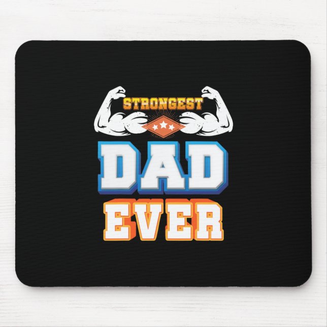 Father's Day | Strongest Dad Ever Mouse Mat (Front)