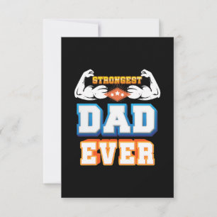 Father's Day   Strongest Dad Ever RSVP Card