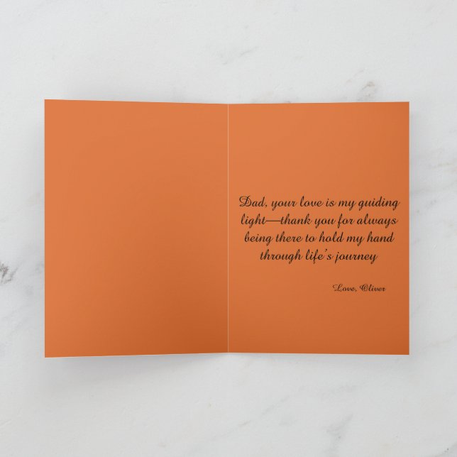 Father's Day Sunset Beach Thank You Card (Inside)