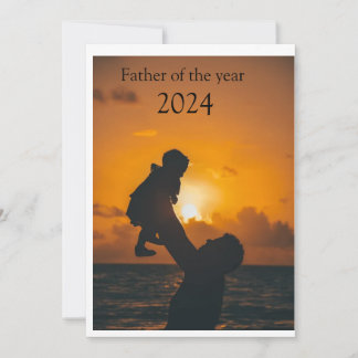 Father's Day Sunset Silhouette Invitation Card Des