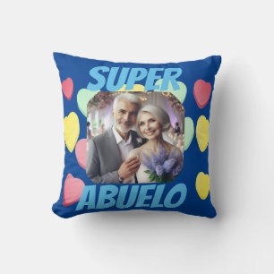 Father's Day Super Abuelo Loving Message Spanish Cushion