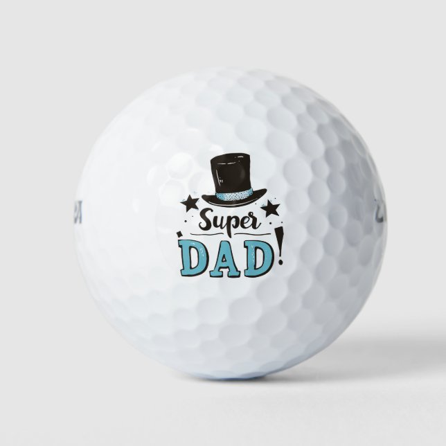 Fathers Day - Super Dad Celebration Golf Balls (Front)