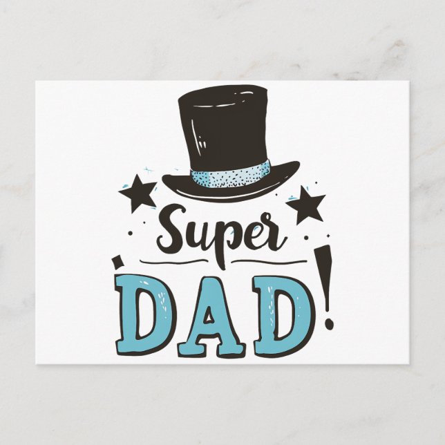 Fathers Day - Super Dad Celebration Postcard (Front)